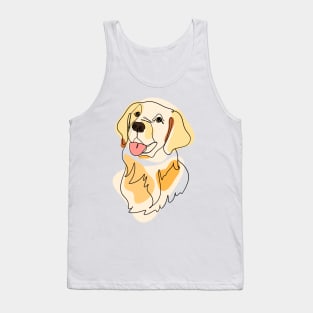 Golden retriever line art Tank Top